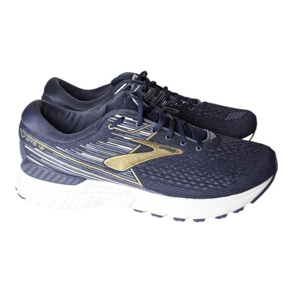 BROOKS Adrenaline GTS 19 'Navy Gold' Running Shoes Size 12D - Picture 3 of 11